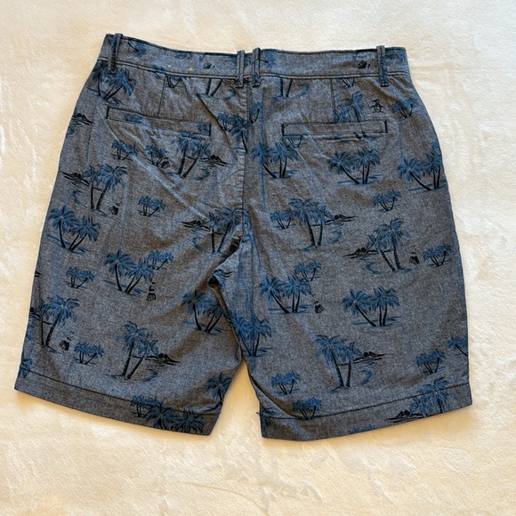 Original Penguin Men’s Flat Front Palm Tree Shorts - Picture 3 of 10